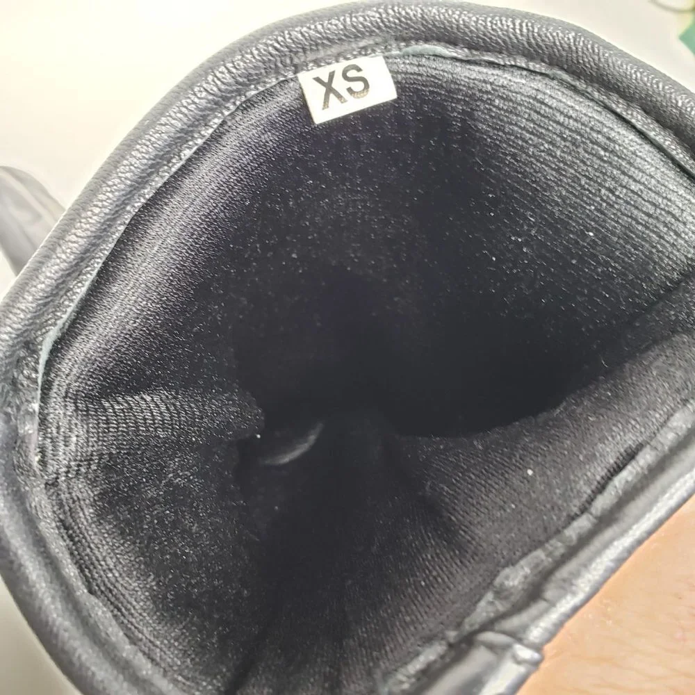 3M Thinsulate Black Leather Zippered Wrist‎ Gloves XS